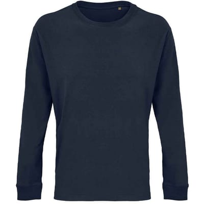 SOLS Unisex Adult Pioneer Organic Cotton T-shirt met lange mouwen (Franse marine)