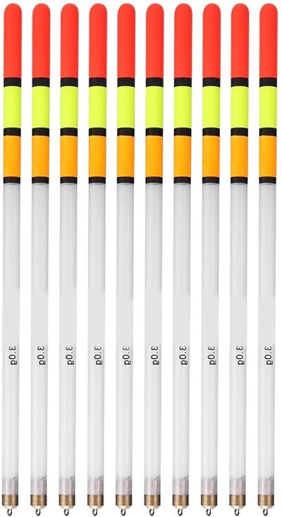 BRENZOOS- Visdobbers 10 Stuks - Duurzaam Kunststof - Multifunctioneel Aas Accessoires - Hoge Gevoeligheid - Diameter 0,5 cm - Heldere Kleur - Visfloat