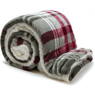 Unique Living | Larsson plaid 150x200cm grey/red