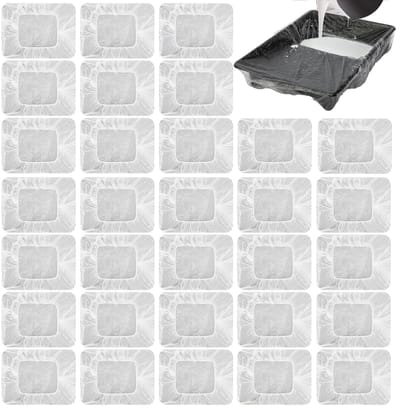 Dailygoods- Lakbak 30 Stuks 22 cm - Wegwerp Verfbakje - Verfpan - Transparante Tray Liners - Compatibel met 9" Verfrollers - Handig voor Schilderprojecten - Verftray
