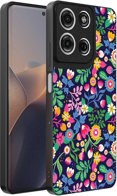 Geschikt voor Motorola Edge 60 Pro Telefoonhoesje met bloemen opdruk - TPU backcover case flower design - Smartphonica geschikt voor Motorola Edge 60 Pro