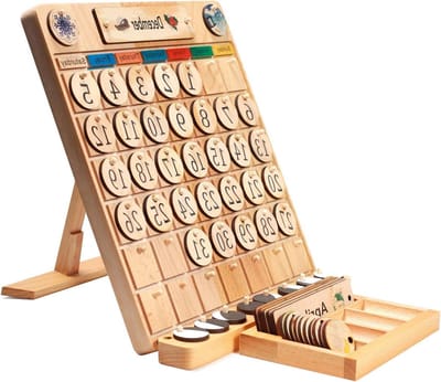 Bureau en Wandkalender - Eeuwigdurende Kalender Houten Kalender - Actief Leren - Massief Hardhout