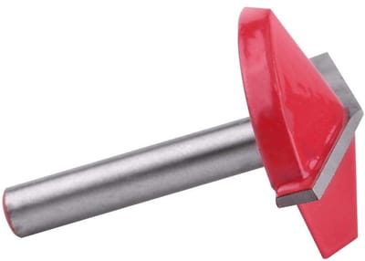 Allecto - Router Cutter - Houtbewerking - Scherpte V-Groef Snijgereedschap - 6mm As - Carbide Afschuining Bevel Cutter - Geschikt voor Frezen -...