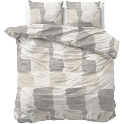 Sleeptime Dekbedovertrek Dune Grijs - Tweepersoons 200 x 200/220 cm + 2 kussenslopen