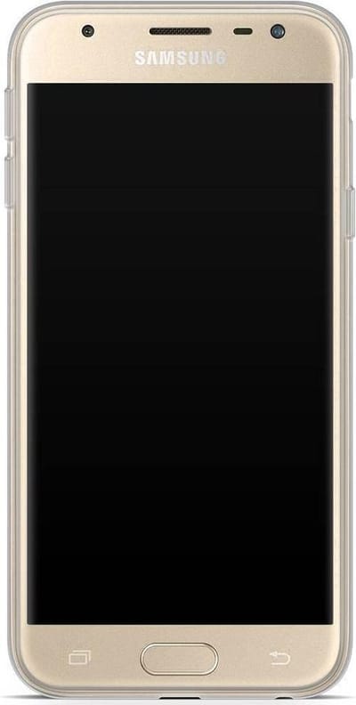 Casimoda® hoesje - Geschikt voor Samsung J3 2017 - Wereldmap - Backcover - Siliconen/TPU - Zwart