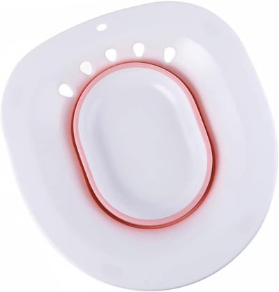 Opklapbaar Bidet - Zitbad Toilet - Persoonlijke Hygiëne - Ruimtebesparend Ontwerp - 39x36x12 cm - Roze