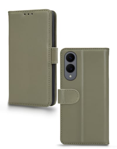 Mobilize Telefoonhoesje geschikt voor Samsung Galaxy S25 Edge Hoesje | Mobilize Premium Gelly Bookcase Portemonnee | Pasjeshouder voor 3 Pasjes | Telefoonhoesje voor Pinpas / OV Kaart / Rijbewijs - Groen