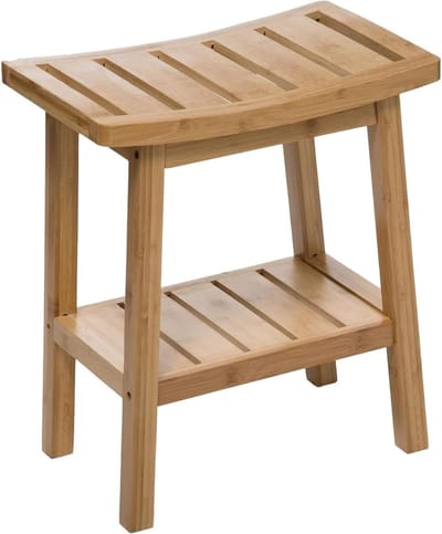 Bamboe Kruk in Japanse Zen Stijl - Ideaal als bijzettafel of voetenbank - 46x39x25 cm