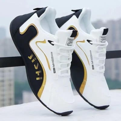 Baskets pour Hommes Maille Chaussure Décontractée Mode Respirante Entraînement Marche Tennis Plate Décontractée Chaussures de Sport pour Hommes Chaussure Hommes 44 blanc noir