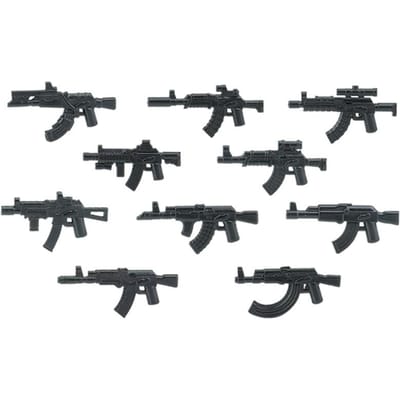Hedendaagse Unieke Krachten Figuren Militaire Wapens Bouwstenen Leger Soldaat Stads Politie Veelkleurig AK Bevestigingen Blokken Speelgoed