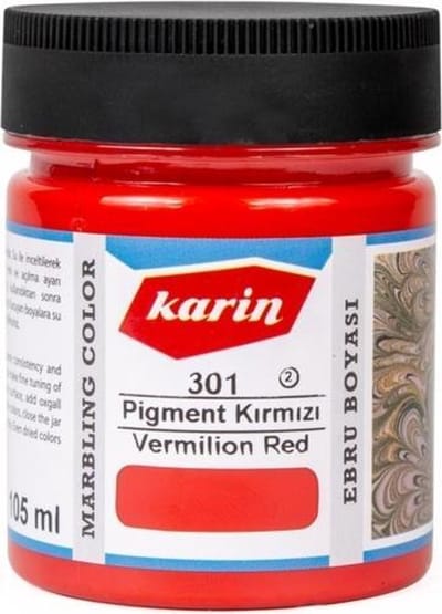 Ebru / Papiermarmer Verf - Vermiljoen Rood - 105 ml