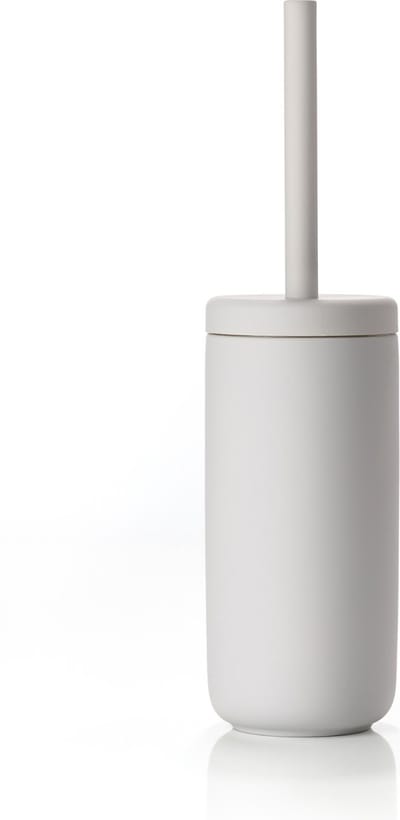 Zone Denmark Ume Toiletborstel met Houder - WC Borstel Vrijstaand - Toilet & Badkamer Accessoires - Steen - 38,7 x 10 cm - Soft Grey (grijs)