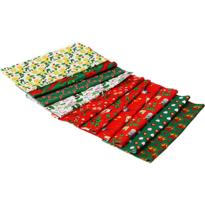 10 stuks Kerst Katoen Stof Verschillende Patronen Meerdere Kleuren Puur Katoen Quiltstof voor Kerst DIY Ambacht