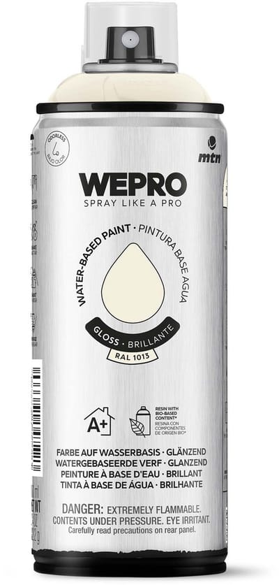 Spuitbus Ral 1013 Glans MTN WEPRO WATER-BASED PAINT 400ML