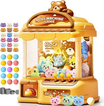 Grote Klauwmachine - Arcade Spelconsole - Kinderspel - Verstelbaar Geluid - 5 x 5 x 5 cm - Kaki