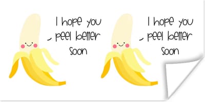 Poster Beterschap - Quote - Banaan - 120x60 cm
