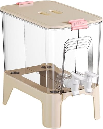 Koudwaterkoker - Waterdispenser - Drinken Koelen - Dubbele Kraan - 65L Grote Capaciteit - Roze en Groen