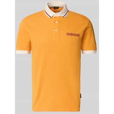 Slim fit poloshirt met labelprint