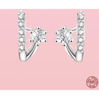 Boucles d'oreilles créoles scintillantes en argent sterling 100 % 925 pour femmes, adaptées aux breloques originales, bijoux fins white