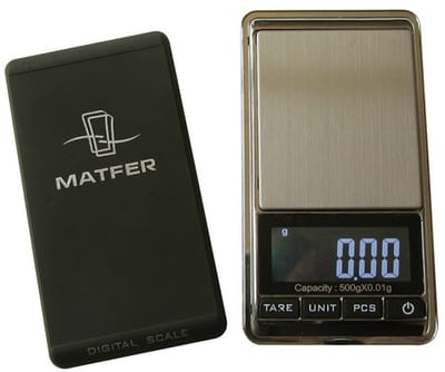 Matfer Precisie weegschaal 500 GR /0.1 G | Digitale Pocket Weegschaal – LCD Display – Precisieweegschaal voor Sieraden, Keuken & Hobby – Compact & Nauwkeurig