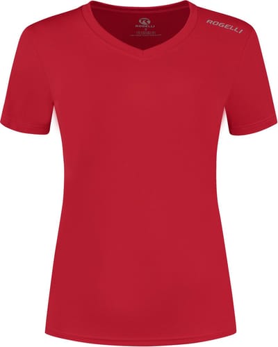 Rogelli Promo Dames Hardloopshirt - Korte mouw - Rood