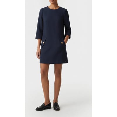 Tommy Hilfiger Preppy Texture Mini Dress Dark Night Navy Taglia: 38 | Abiti Mini Outlet | Donna | Nero