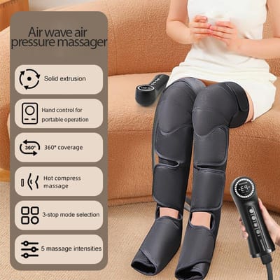 Elektrische Luchtdruk Kuitmassager Luchtkussens Infrarood Licht Verwarming Knie Voet Dij Been Schoonheidsinstrument Met Handbediening AU