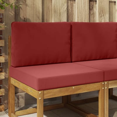 vidaXL - Buitenbankkussen - Polyester - Wijnrood - 60 - x - 60 - cm