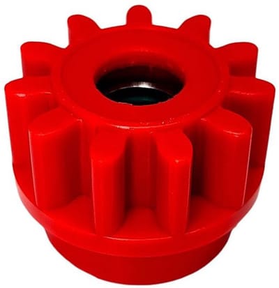 Geschikt voor Vileda, mopversnelling, geschikt voor Vileda/O-Cedar voetpedaal spin emmer, eenrichtings kunststof wiel accessoire, 5 stuks, rood