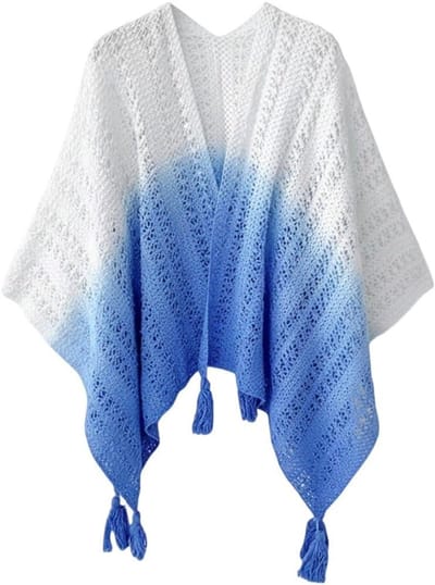 Gebreide-damesponcho - lichtgewicht-loszittende - pasvorm-160x70cm- elegant, modieus - multiseizoenen - voor herfst, winter, lente - combineerbaar met alle outfits - strandcover voor werk, winkelen-date-vakantie-bruiloft en dagelijks | Cyslmuk®