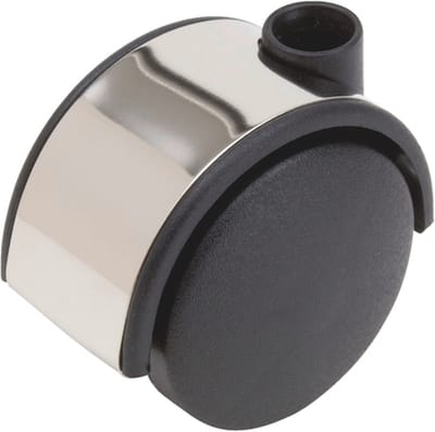Wurth - Dubbel meubelwiel, hard met verchroomde kap - Dubbel meubelwiel draaibaar x 4 st - 35 kg