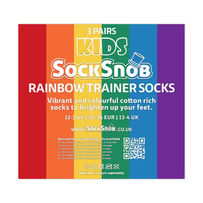 3-Pack Kinderen Jongens Meisjes Regenboog Trainer Katoenen Sokjes Kleurrijke Gestreepte Sokken