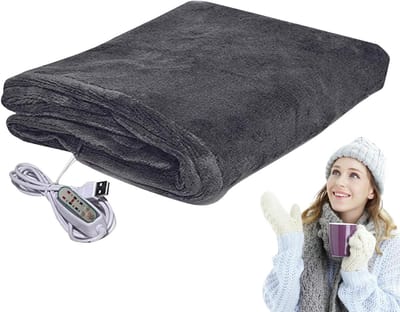 Verwarmde deken - Verwarmend kussen - Comfort Verwarmen - Verstelbare warmte - 813 x 457 cm - Grijs