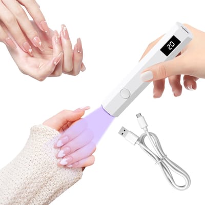 Ynkkvre - Mini nagellamp - LED nagellamp - Nageldroger - Draagbare nagellamp - UV zaklamp - 20/60 seconden modus - USB Type-C opladen - Compact design - Voor thuis & salon