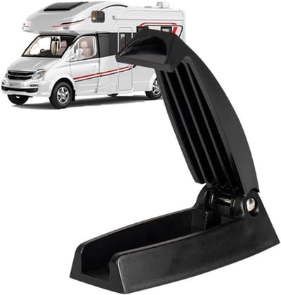 Deurhouder Camper - Deurvastzetter - Camper Deur Openhouden - Roestvrijstalen Veer - 10 x 8 x 3 cm - Zwart