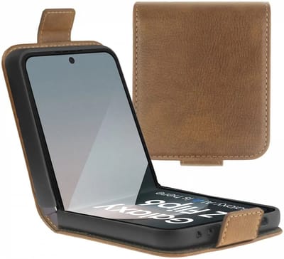 Rosso Element Geschikt voor Samsung Galaxy Z Flip 6 | Magneetsluiting | Stand Functie | Bruin