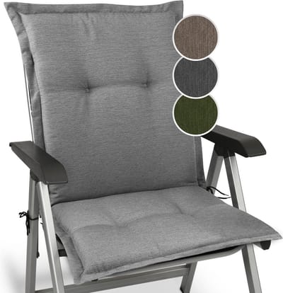 Beautissu HighLux NL Zitkussen voor Tuinstoel Kussen 105x50x7cm Licht Grijs