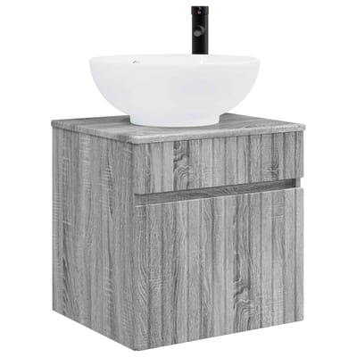vidaXL - Wandgemonteerde - wastafelmeubel - Grijs - Sonoma - 49 - x - 44,5 - x - 66,5 - cm