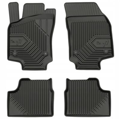 No.77 Premium Rubberen Mattenset - Geschikt voor Opel Astra G (1998-2009) - Hatchback / Sedan / Coupé - 4-delig - Hoogwaardig TPE - Zwart - FROGUM