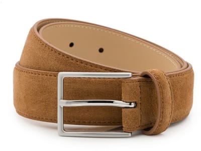 DTCH.FIT Herenriem Suède Bobby - Riem Zwart, Beige & Cognac - Pantalon & Jeans Broekriem - Riemmaat 85cm - Totale lengte 100cm - 3 Stuks