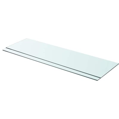 vidaXL - Schappen - 2 - st - 90x25 - cm - glas - transparant