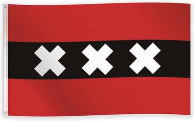 Vlag Amsterdam 150 x 90 cm