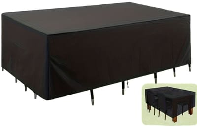1-delige tuinmeubelhoes - Vierkante tafel- en stoelhoes van Oxford-stof - Terras-/bankstoelhoes - Geschikt voor terras, tuin en balkon - Duurzame stof (213x132x74cm)