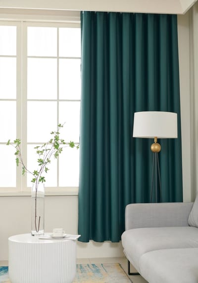 Maroyathome RUBEN - Gordijn - Verduisterend - met Ringen - kant en klaar - 288 x 180 cm - 288 cm breedte en 180 cm lengte - Donker Groen - 1 Stuk