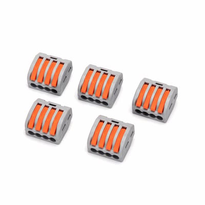PCT lasklem set 5 stuks - 4-voudige verbindingsklem 0.08-4mm² | IP20 hersluitbaar