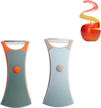 2-in-1 streepschiller - 2 stuks komkommerschiller - draaibare streepschiller voor groenten - roestvrijstalen mes - julienneschiller voor aardappelen - pompoen - appels