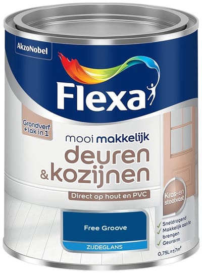 Flexa - Mooi Makkelijk Deuren & Kozijnen Zijdeglans - Free Groove - Mengverf - 750 Ml