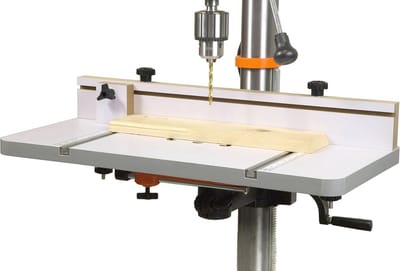 Boorperstafel met Verstelbare Omheining en Stopblok - 61 cm x 30 cm