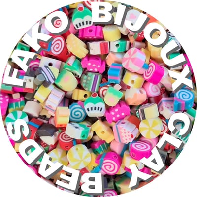 Fako Bijoux - 1000 Klei Kralen Snoepjes & IJsjes - Polymeer Kralen - Figuurkralen - Kleikralen - 10mm - 1000 Stuks - Bulk
