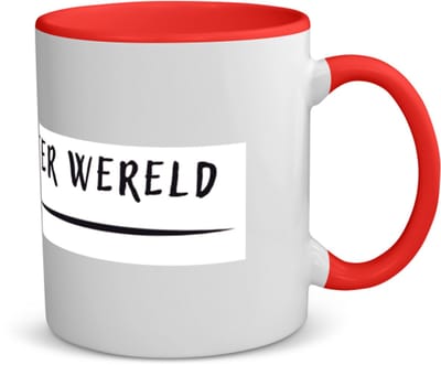 Akyol - beste vader ter wereld koffiemok - theemok - rood - Vader - father - leuk cadeau voor je vader - 350 ML inhoud